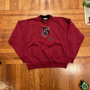 Y2K top stitches graphic crewneck